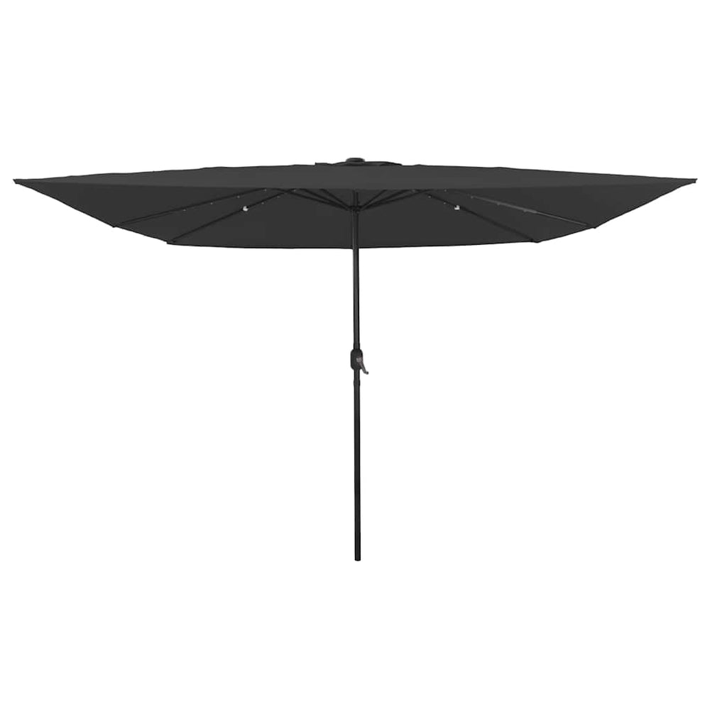 Square Garden Parasol with LED Lights 295x245 cm Anthracite