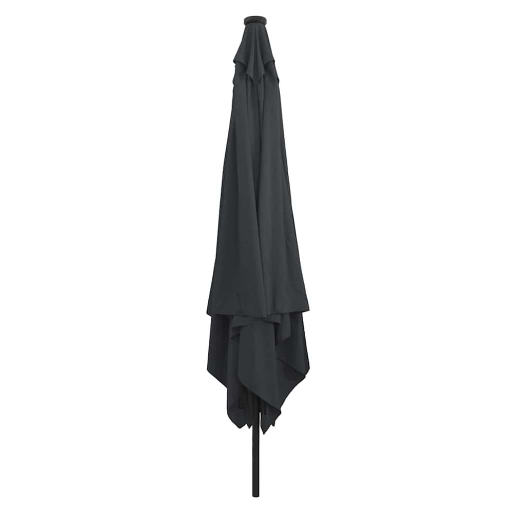 Square Garden Parasol with LED Lights 295x245 cm Anthracite