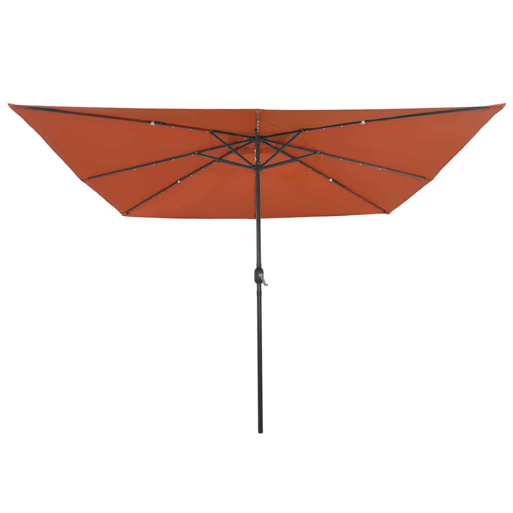 Sodo skėtis Terakotos 295 x 295 x 245 cm Poliesteris ir plienas