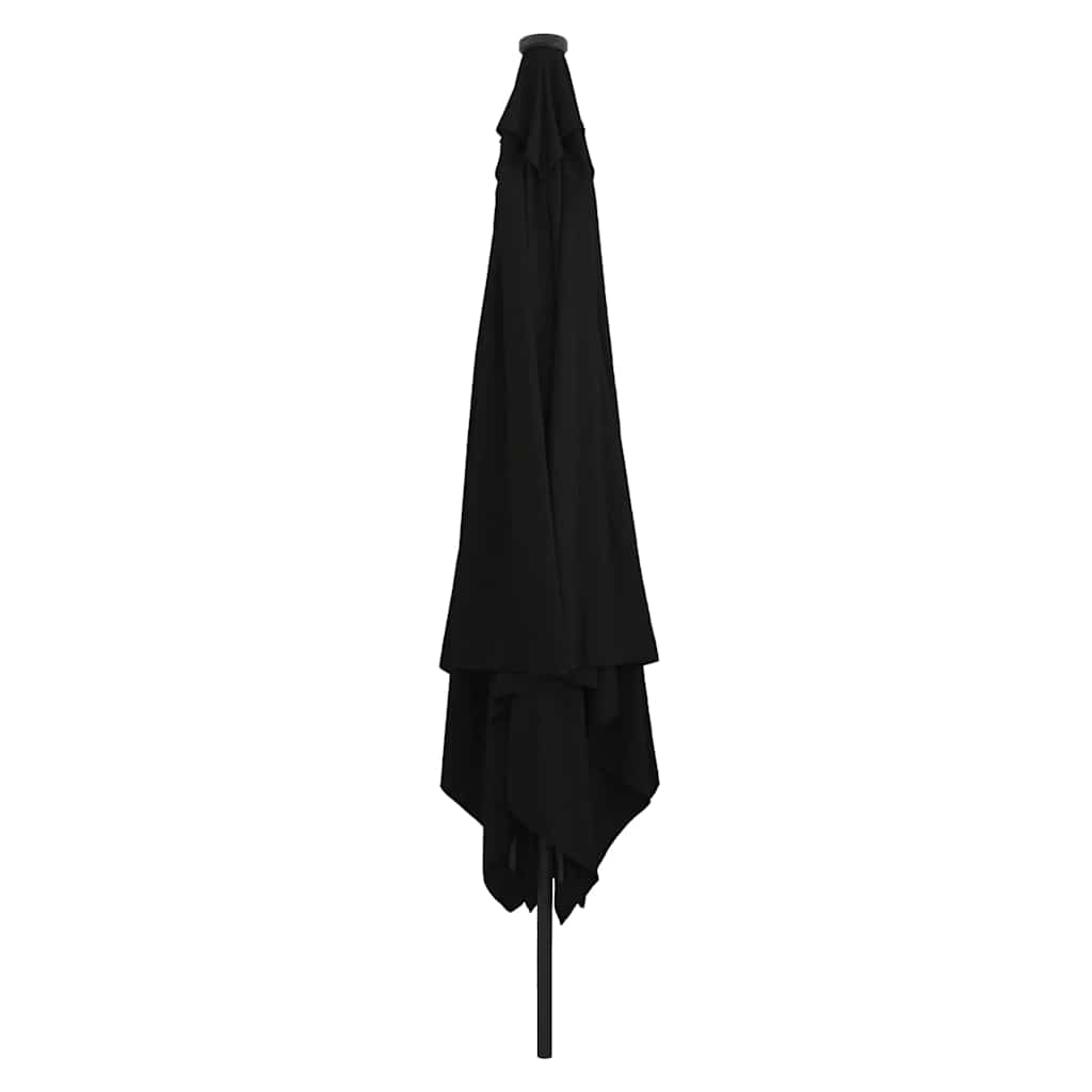 Square Garden Gazebo with LED Lights 295x245 cm Black