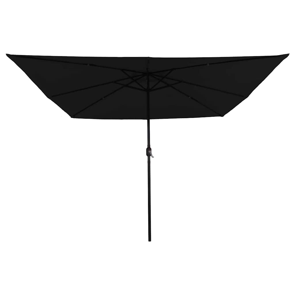 Square Garden Gazebo with LED Lights 295x245 cm Black