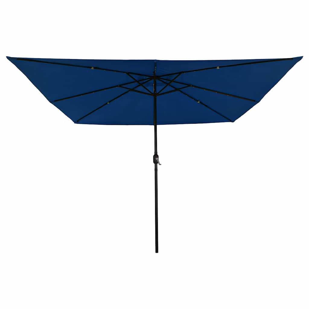Dārza saulessargs LED FINLAY, zils, 295x295x245cm