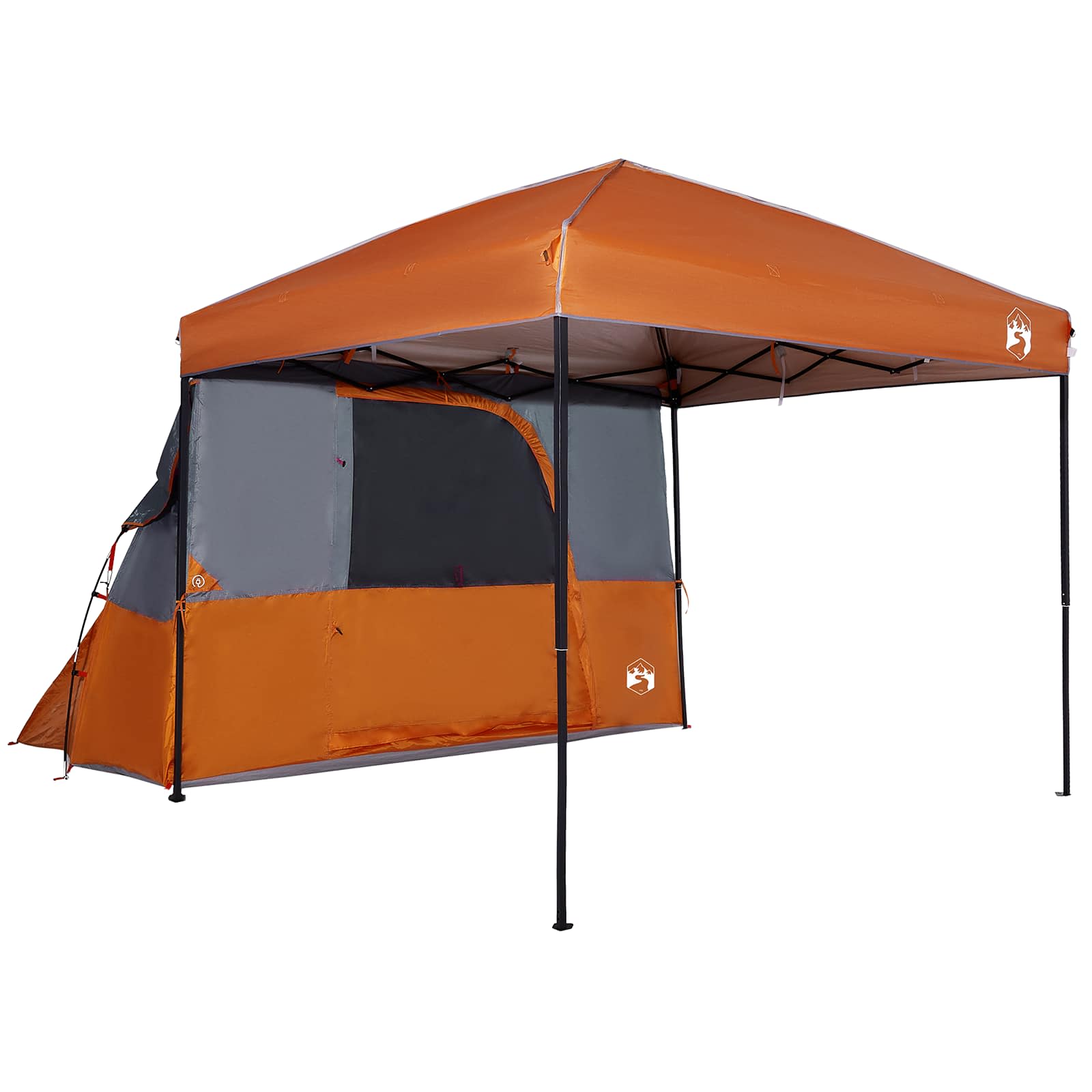 Kempingo Palapinių Komplektas 2 pcs Oranžinė Tafeta ir Medžiaga