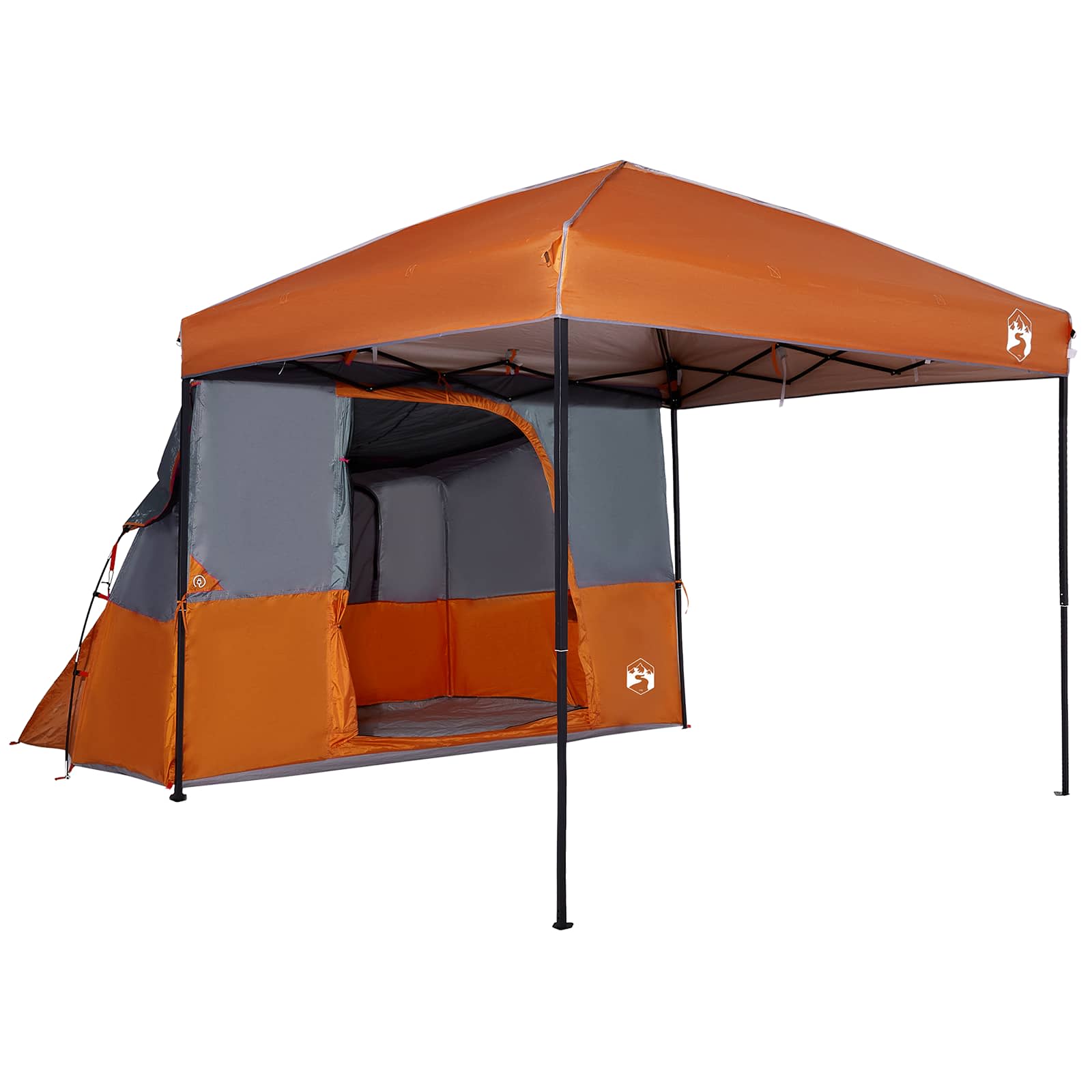 Kempingo Palapinių Komplektas 2 pcs Oranžinė Tafeta ir Medžiaga