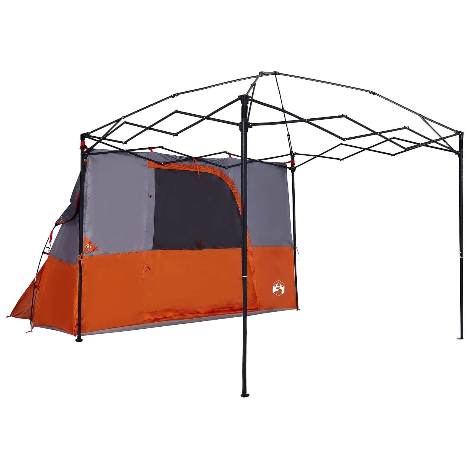 Kempingo Palapinių Komplektas 2 pcs Oranžinė Tafeta ir Medžiaga