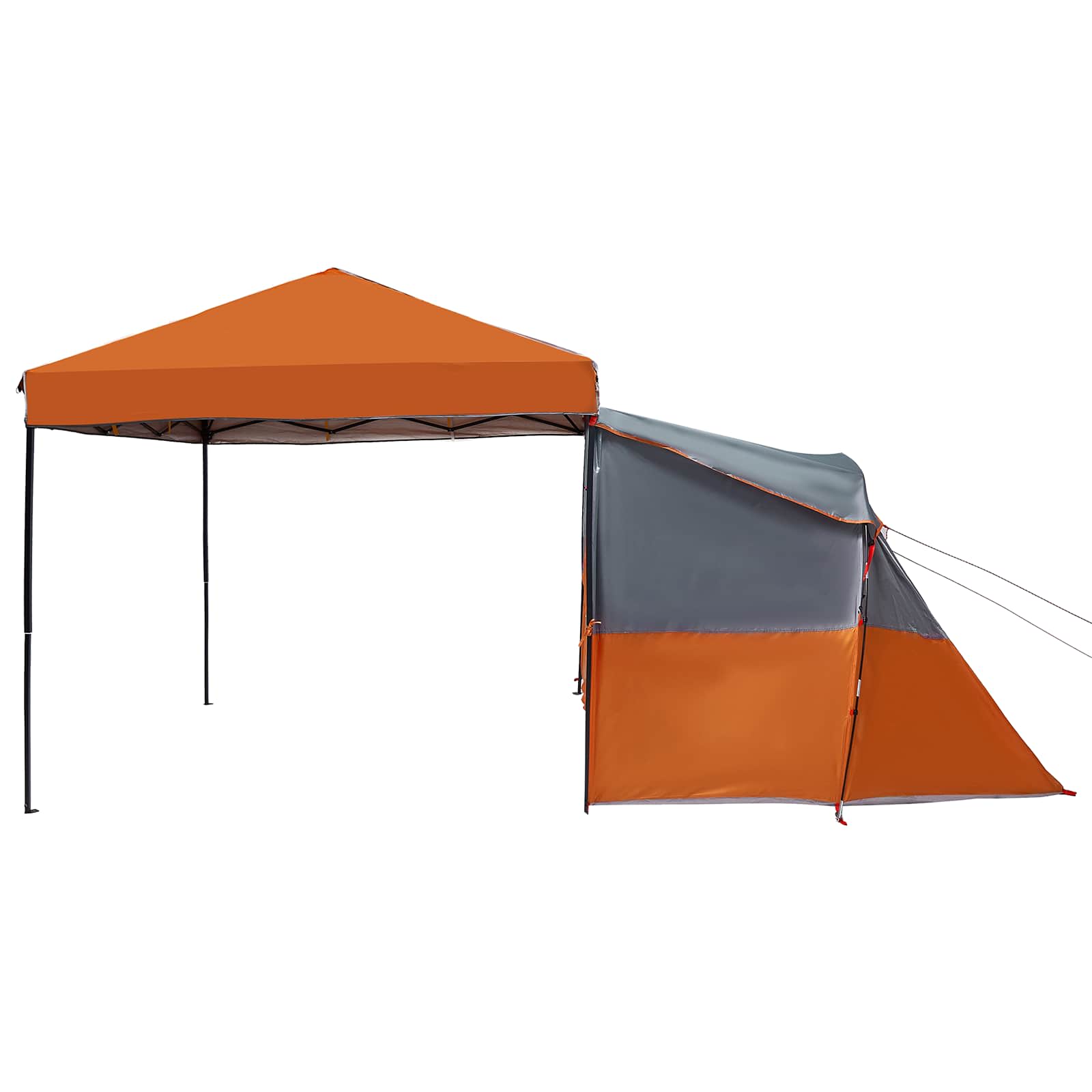 Kempingo Palapinių Komplektas 2 pcs Oranžinė Tafeta ir Medžiaga