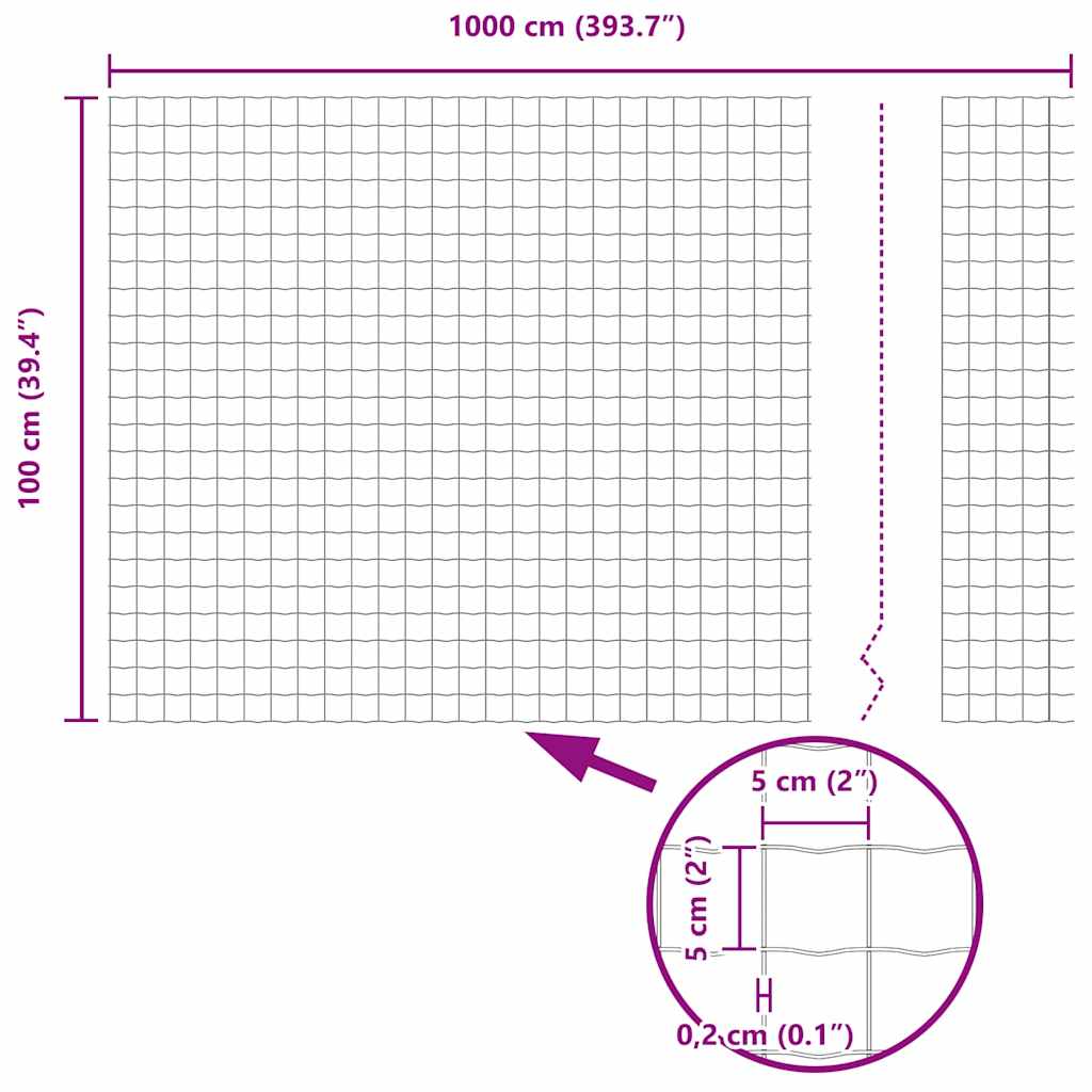 Euro tvora Žalia 1 x 10 m PVC padengta geležis