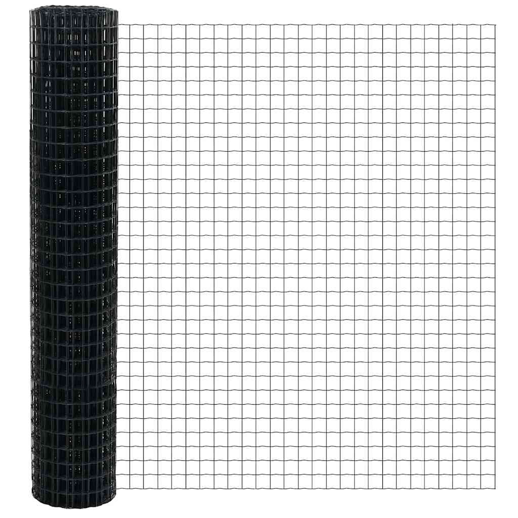 Euro fence Grey 1.5 x 10 m PVC coated iron