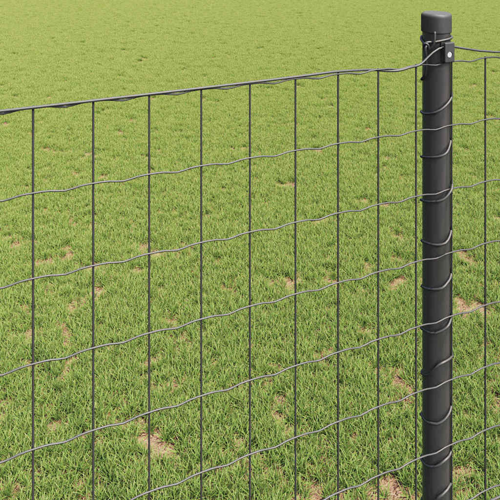 Euro žogs Pelēks 0.4 x 10 m PVC pārklāts dzelzs