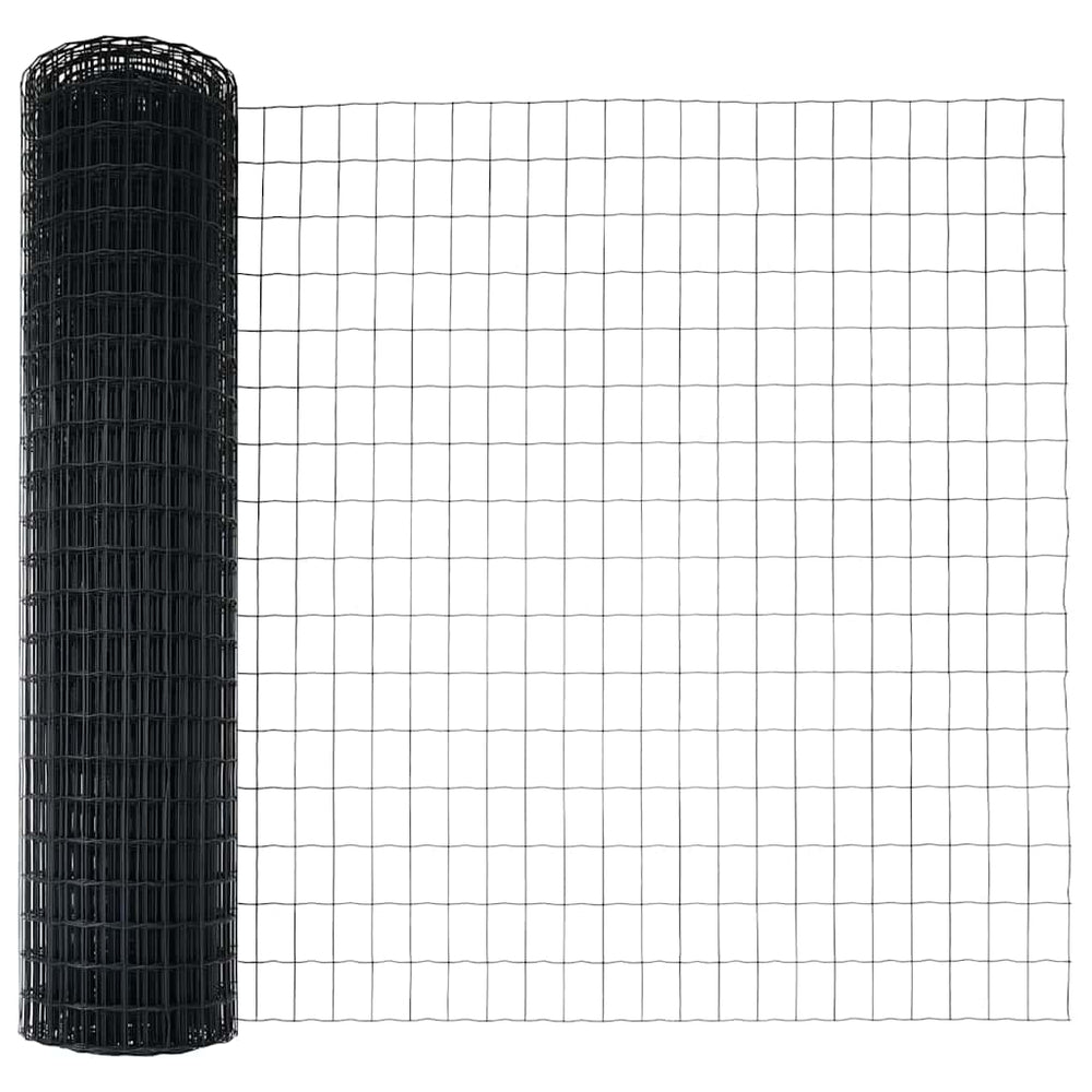 Euro tvora Pilka 1 x 25 m PVC padengta geležis
