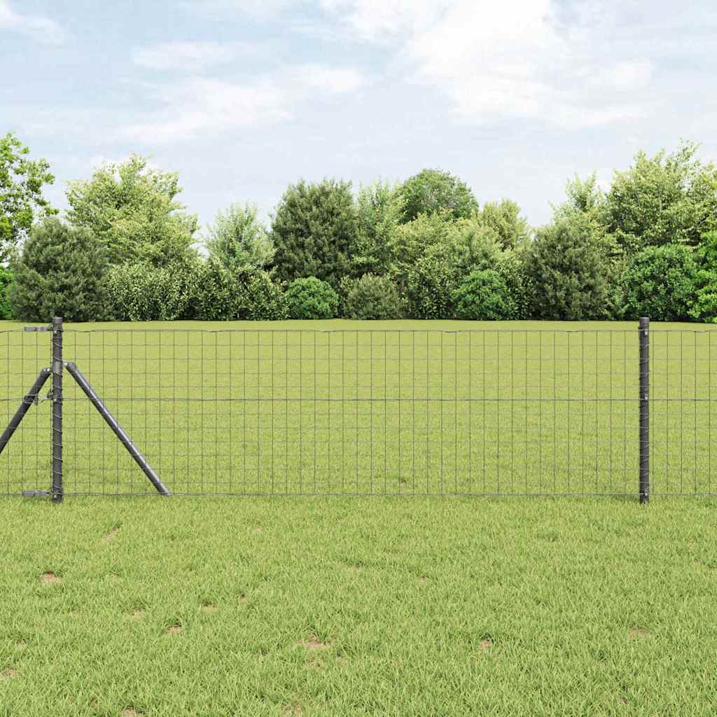 Euro žogs, pelēks, 0,6 x 50 m, ar PVC pārklājumu, dzelzs