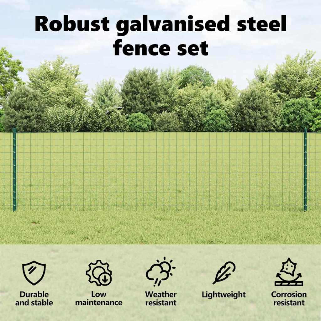 Tvorelės stulpas 22 pcs Žalia 100 cm Plienas