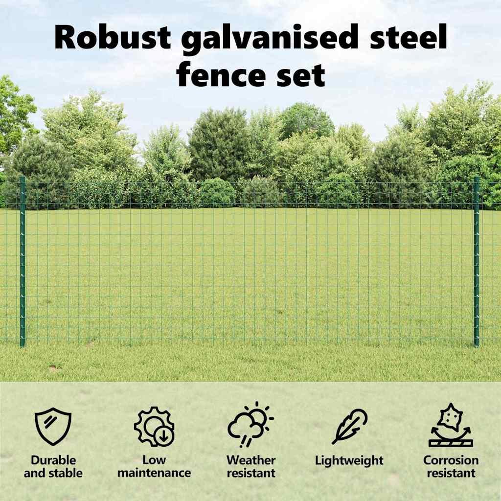 Tvorelės stulpas 22 pcs Žalia 120 cm Plienas