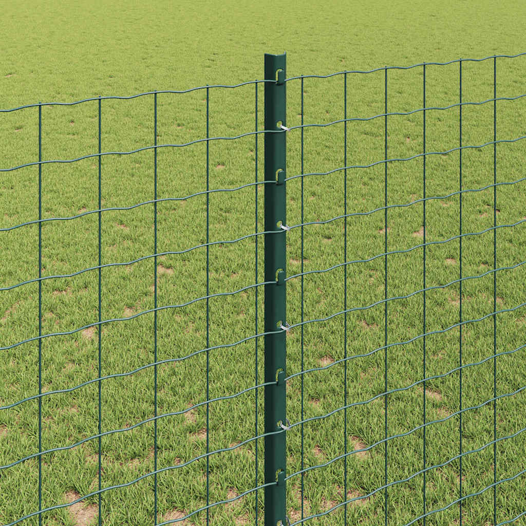 Silver fence posts 22 pcs Green Steel