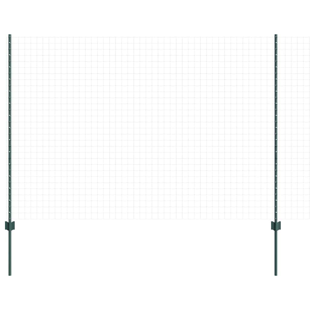 Sidabriniai tvorelių stulpai 44 pcs Žalia metalas