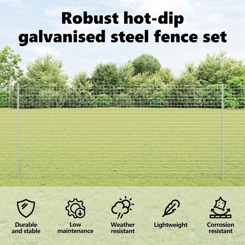 Tvorelių stulpai 44 pcs Sidabro Galvanizuotas plienas
