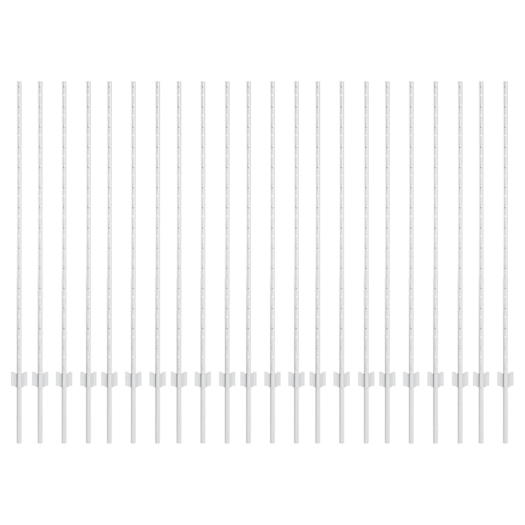 Tvorelių stulpai 44 pcs Sidabro Galvanizuotas plienas