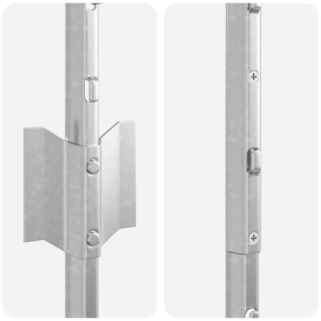 Tvorelių stulpai 44 pcs Sidabro Cinkuota plienas