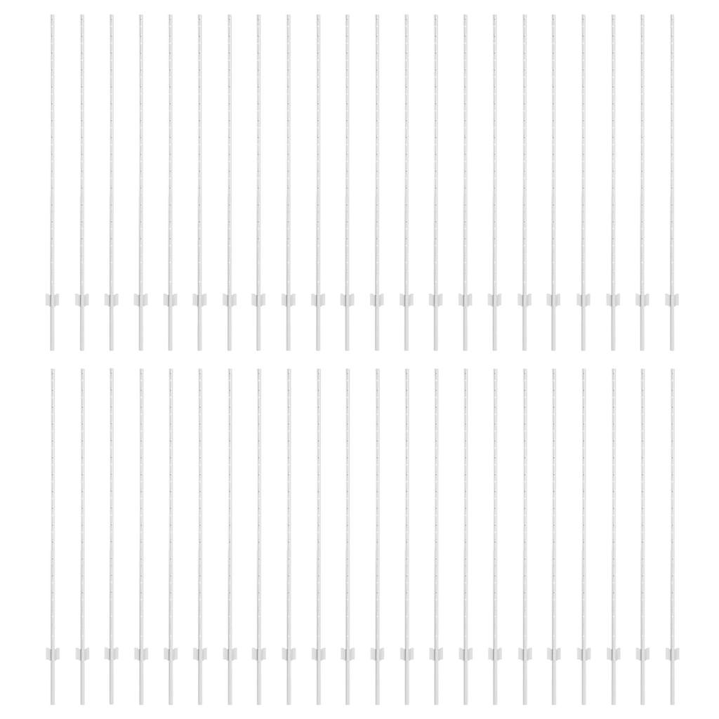 Sidabriniai tvorelių stulpai 44 pcs Sidabro