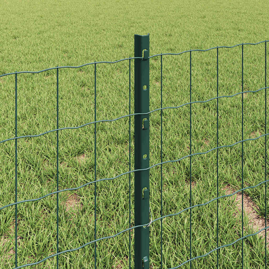 Tvora su stulpais Žalia 0,4 x 10 m Plienas ir PVC