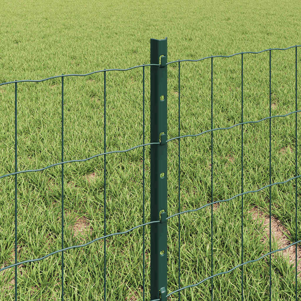 Tvora su stulpais Žalia 0,4 x 10 m Plienas ir PVC