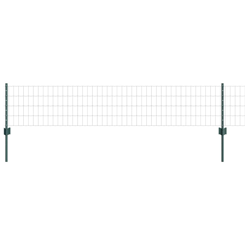 Tvora su stulpais Žalia 0,4 x 10 m Plienas ir PVC