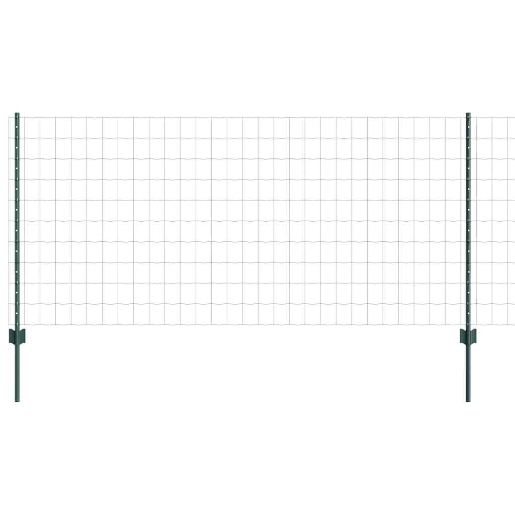 Euro tvoros su stulpu 10 x 1 m PVC dengtas plienas Žalia