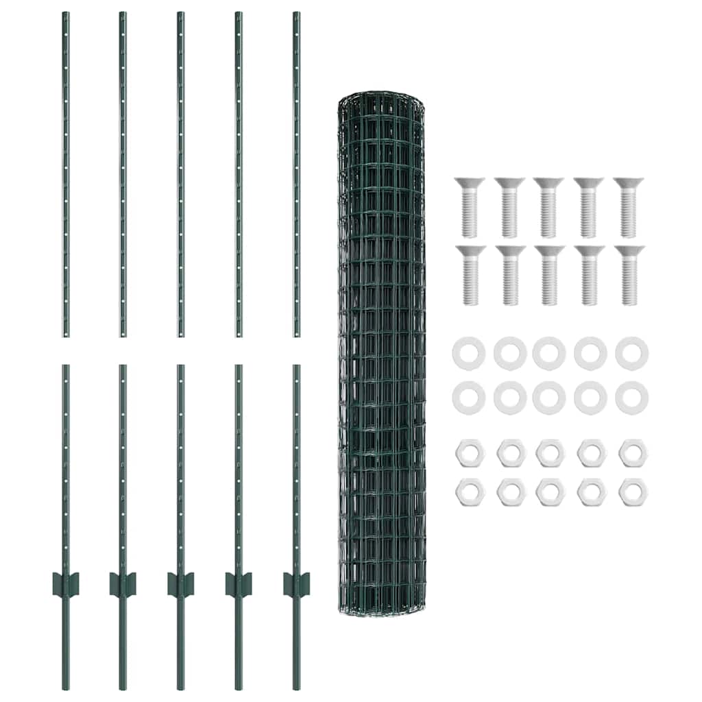 Tvora su stulpais Žalia 1.4 x 10 m Plienas