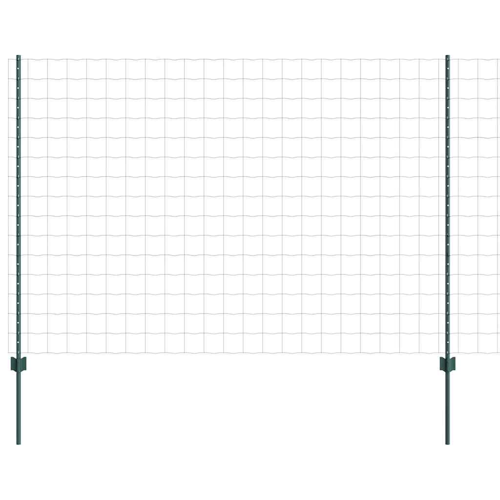 Sēta ar stabiem Zaļa 1,5 x 10 m Tērauds
