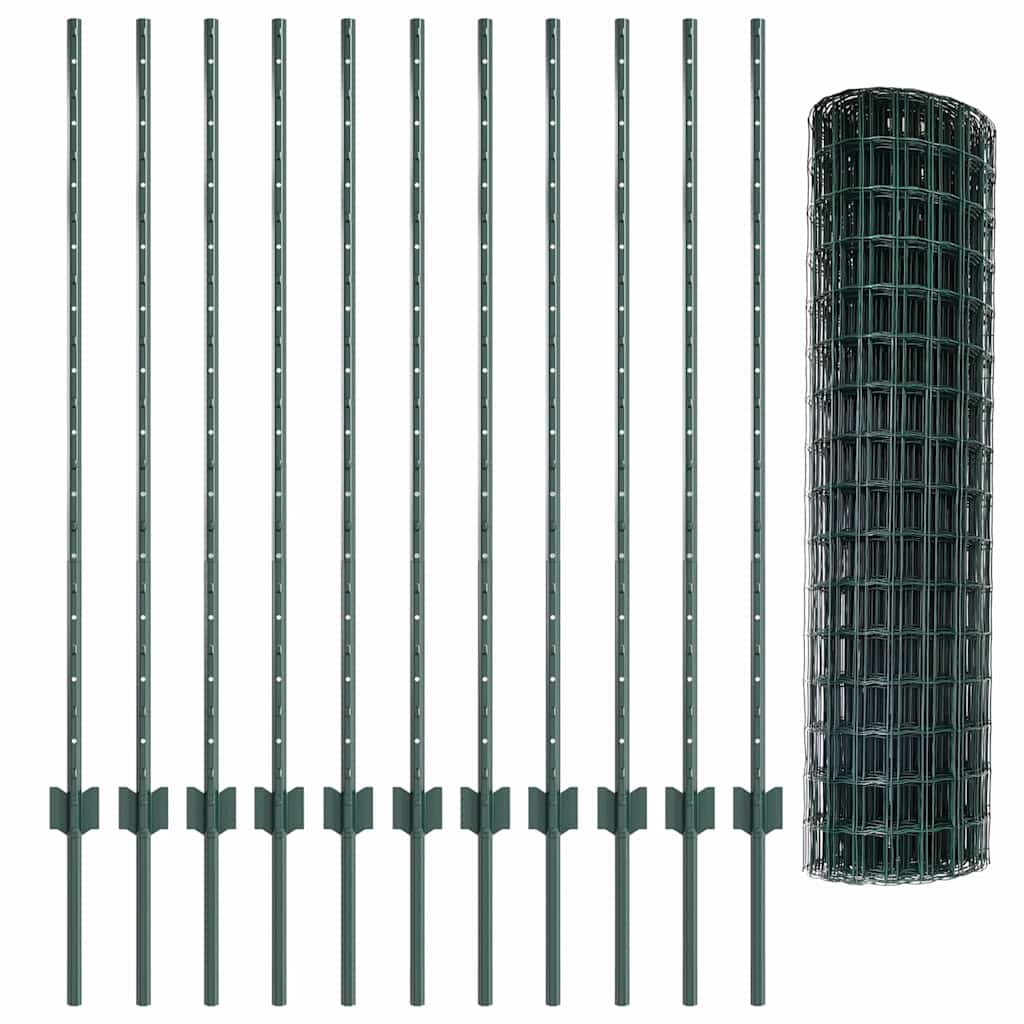 Žogs ar stabiem Zaļš 1.2 x 25 m Tērauds