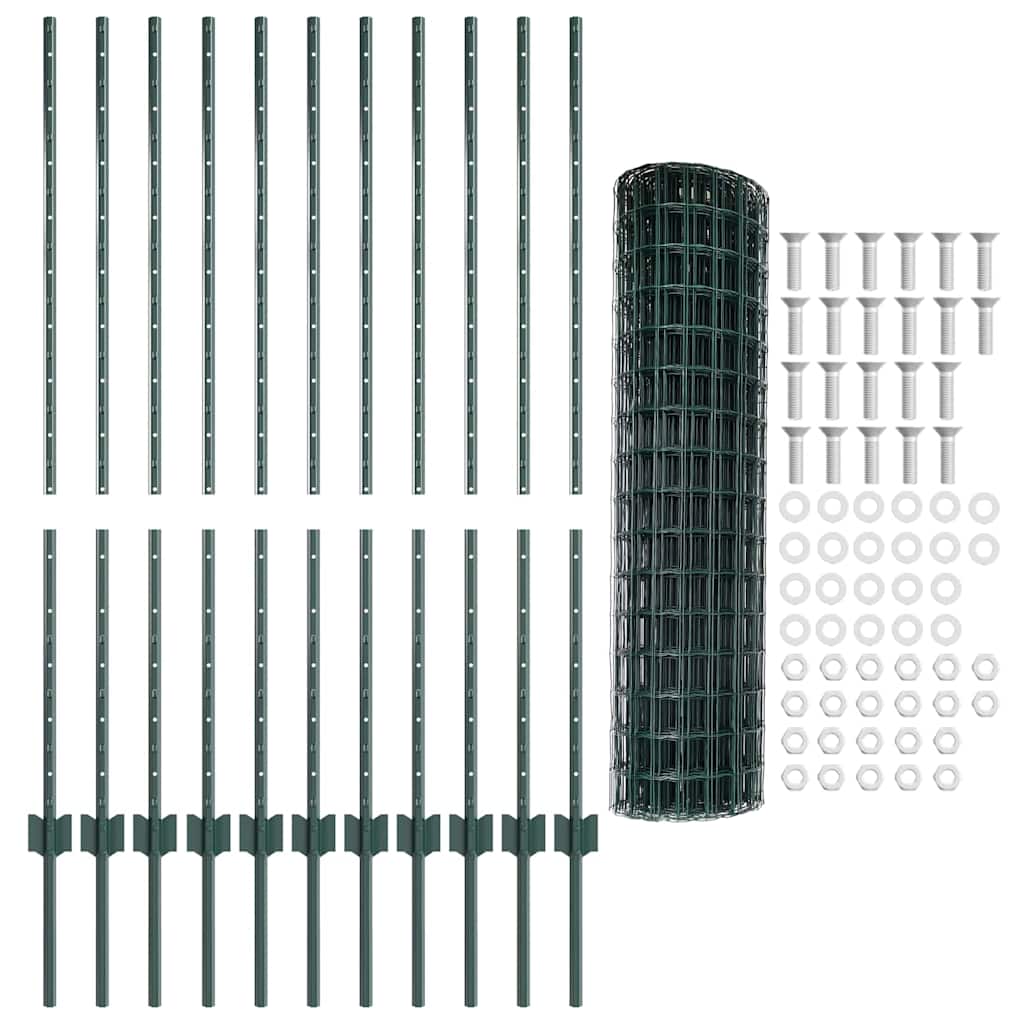 Tvora su stulpais Žalia 1.2 x 25 m Plienas