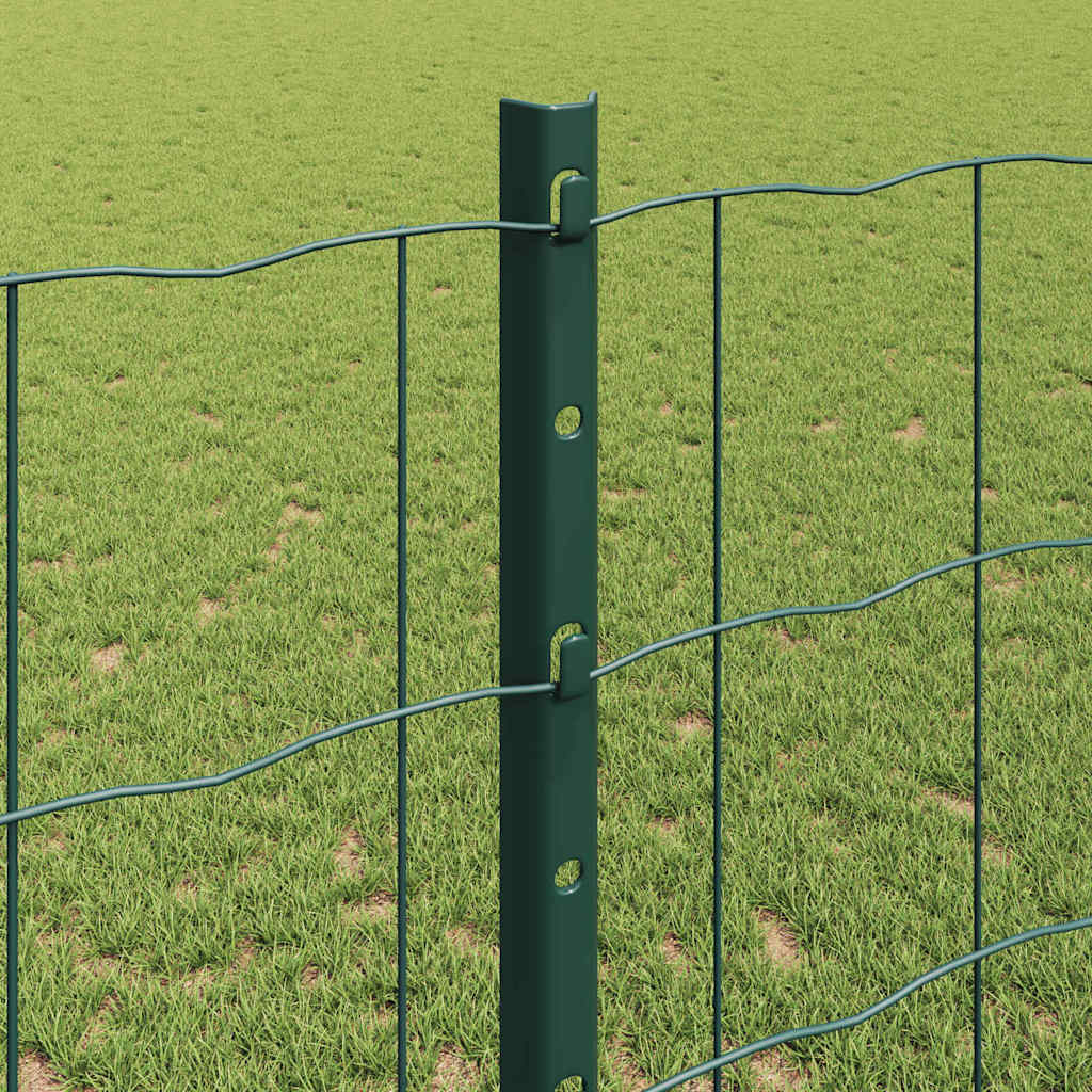 Žogu komplekts ar stabiem Zaļš 1,2 x 25 m Tērauds