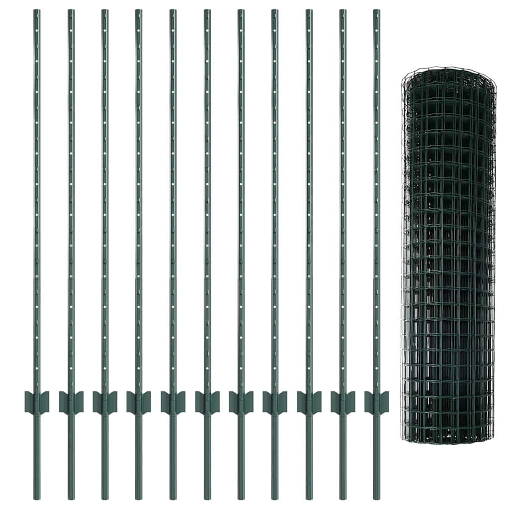 Tvora su stulpais Žalia 1.2 x 25 m Plienas