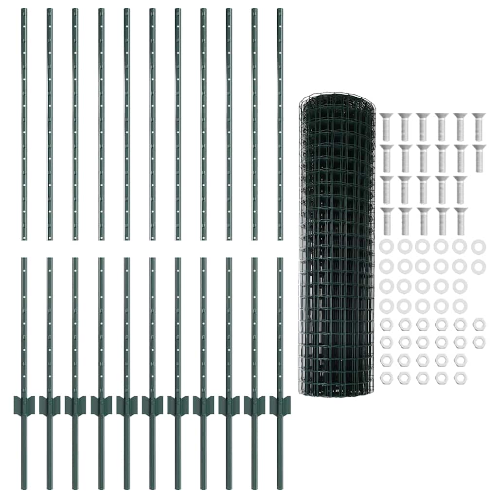 Tvora su stulpais Žalia 1.2 x 25 m Plienas