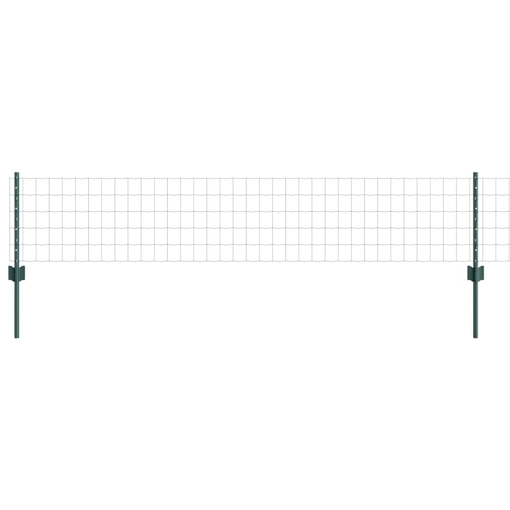 Tvora su stulpais Žalia 0,4 x 10 m Plienas ir PVC