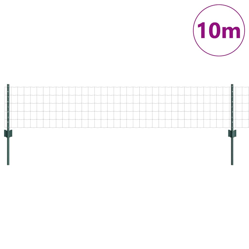 Tvora su stulpais Žalia 0,4 x 10 m Plienas ir PVC