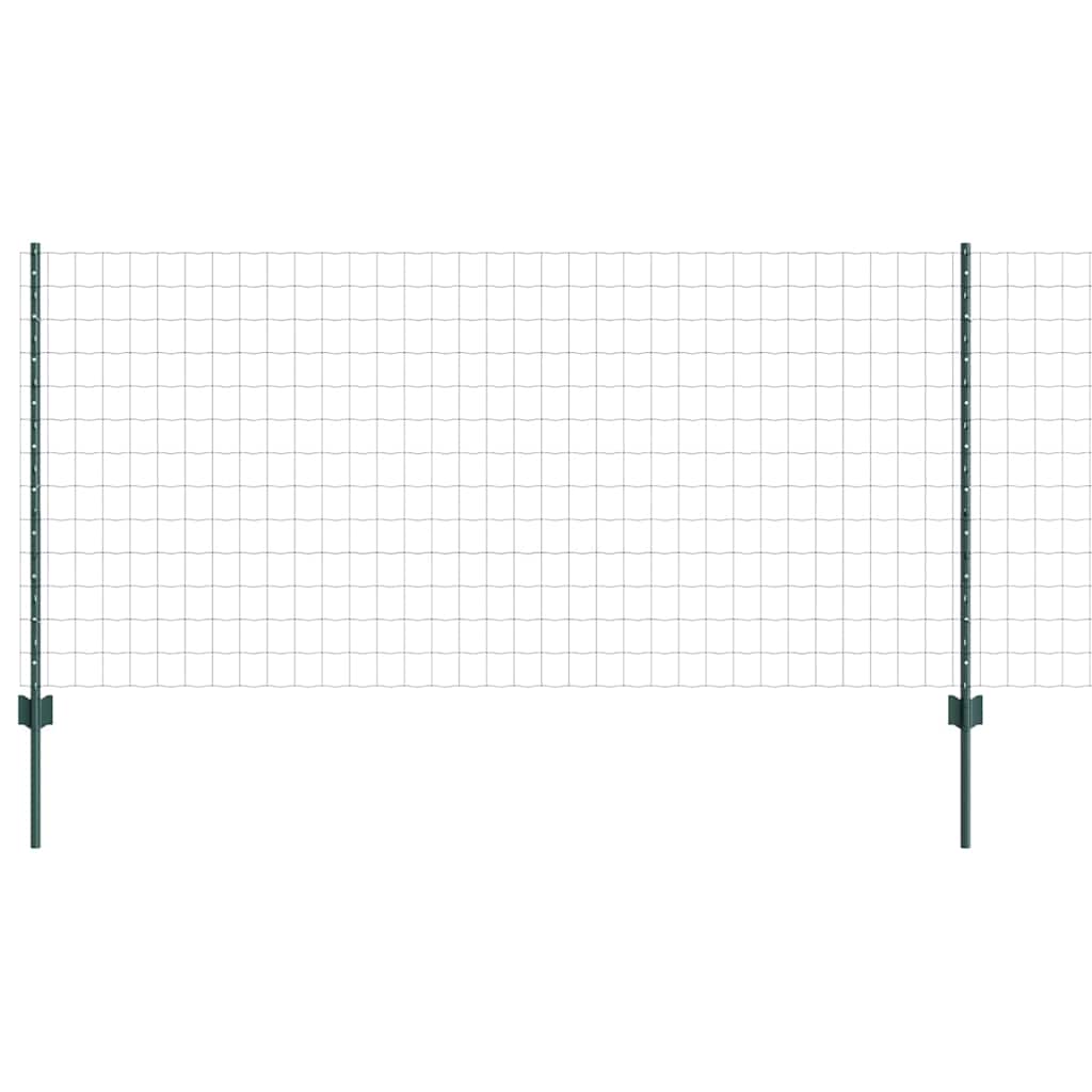 Euro tvoros su stulpu 10 x 1 m PVC dengtas plienas Žalia