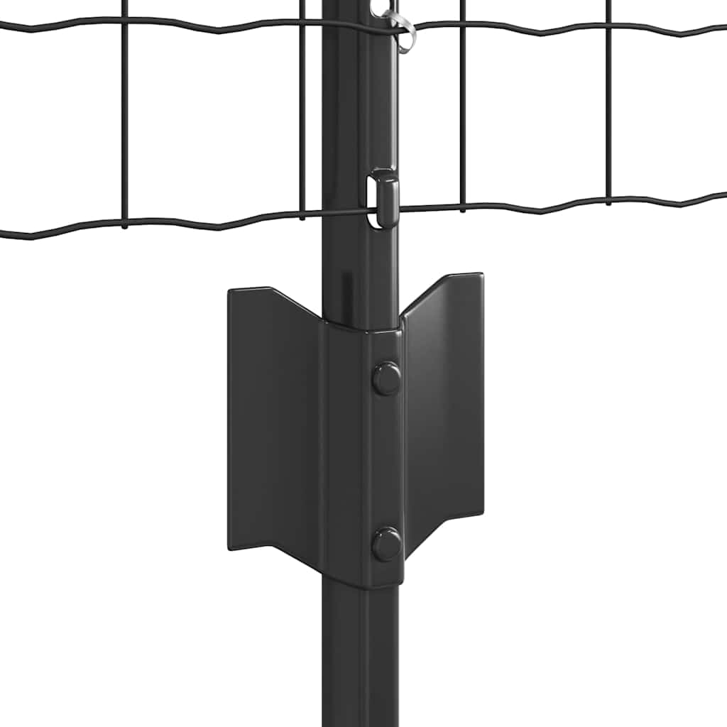 Žoga ar stabiem Pelēka 0,8 x 10 m Tērauds un PVC