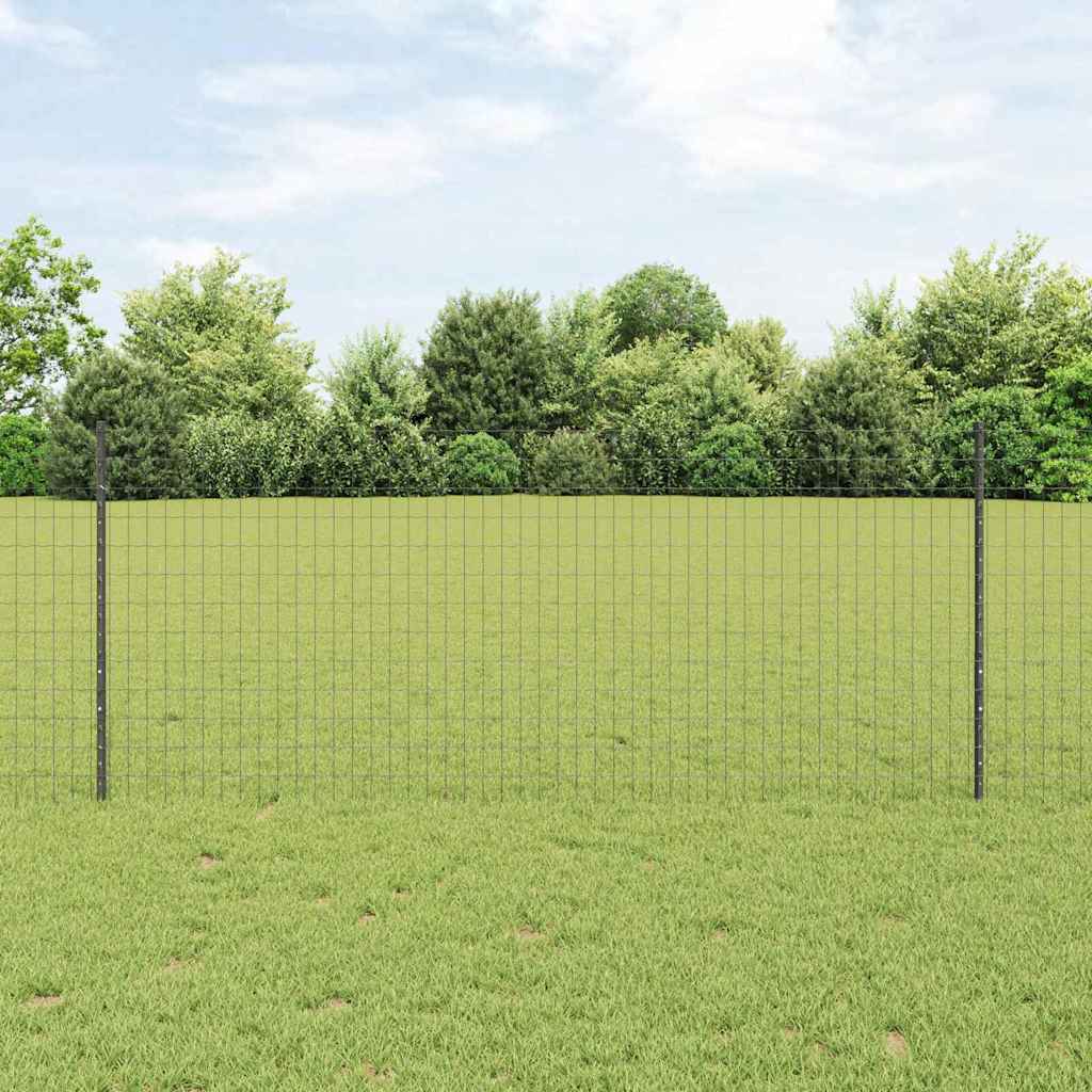Tvora su stulpais Pilka 1 x 10 m Plienas ir PVC