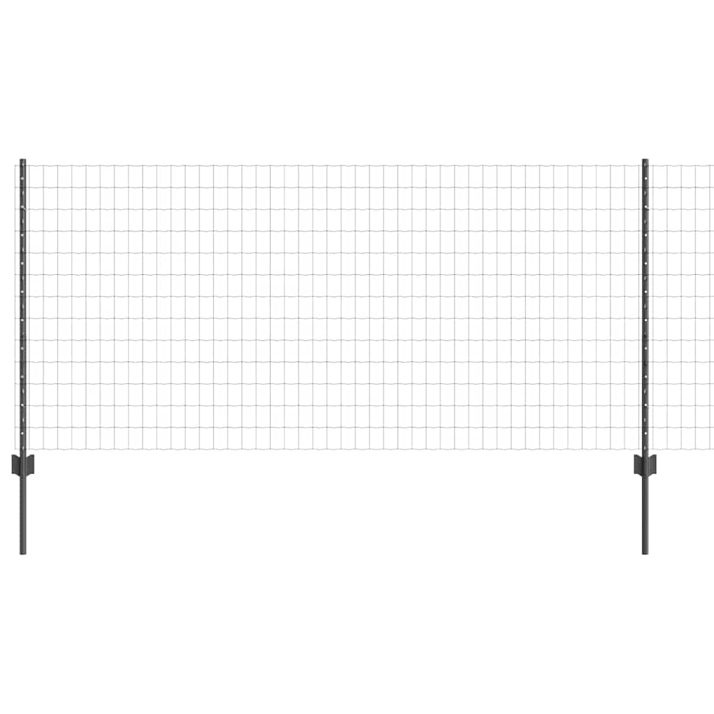 Tvora su stulpais Pilka 1 x 10 m Plienas ir PVC