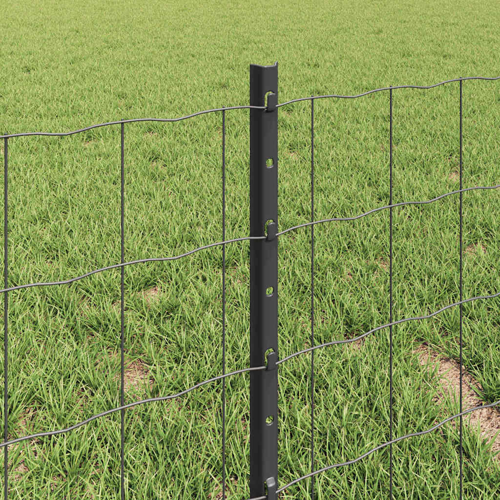 Tvora su stulpais Pilka 0,4 x 10 m Plienas ir PVC
