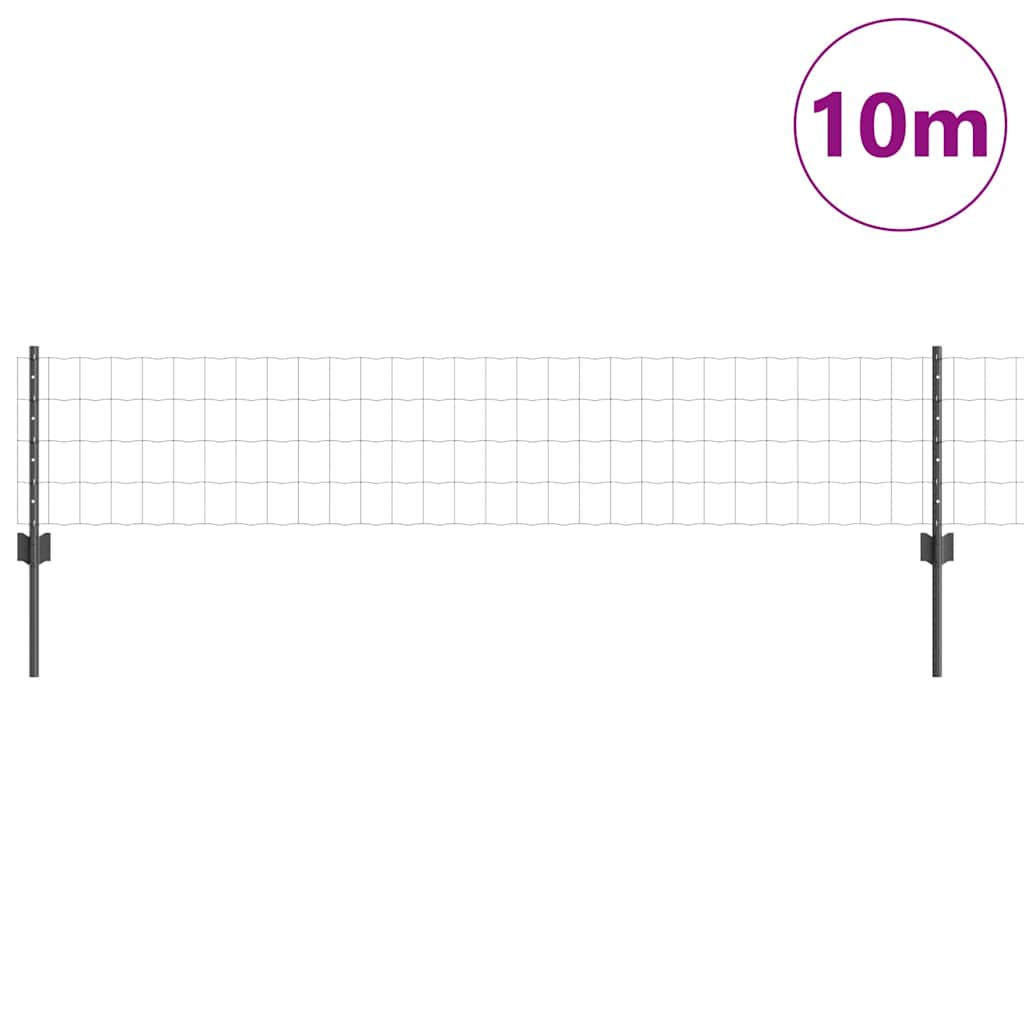 Tvora su stulpais Pilka 0,4 x 10 m Plienas ir PVC