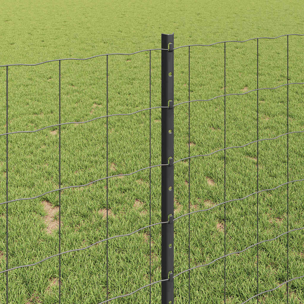 Tvora su stulpais Pilka 1 x 10 m Plienas ir PVC