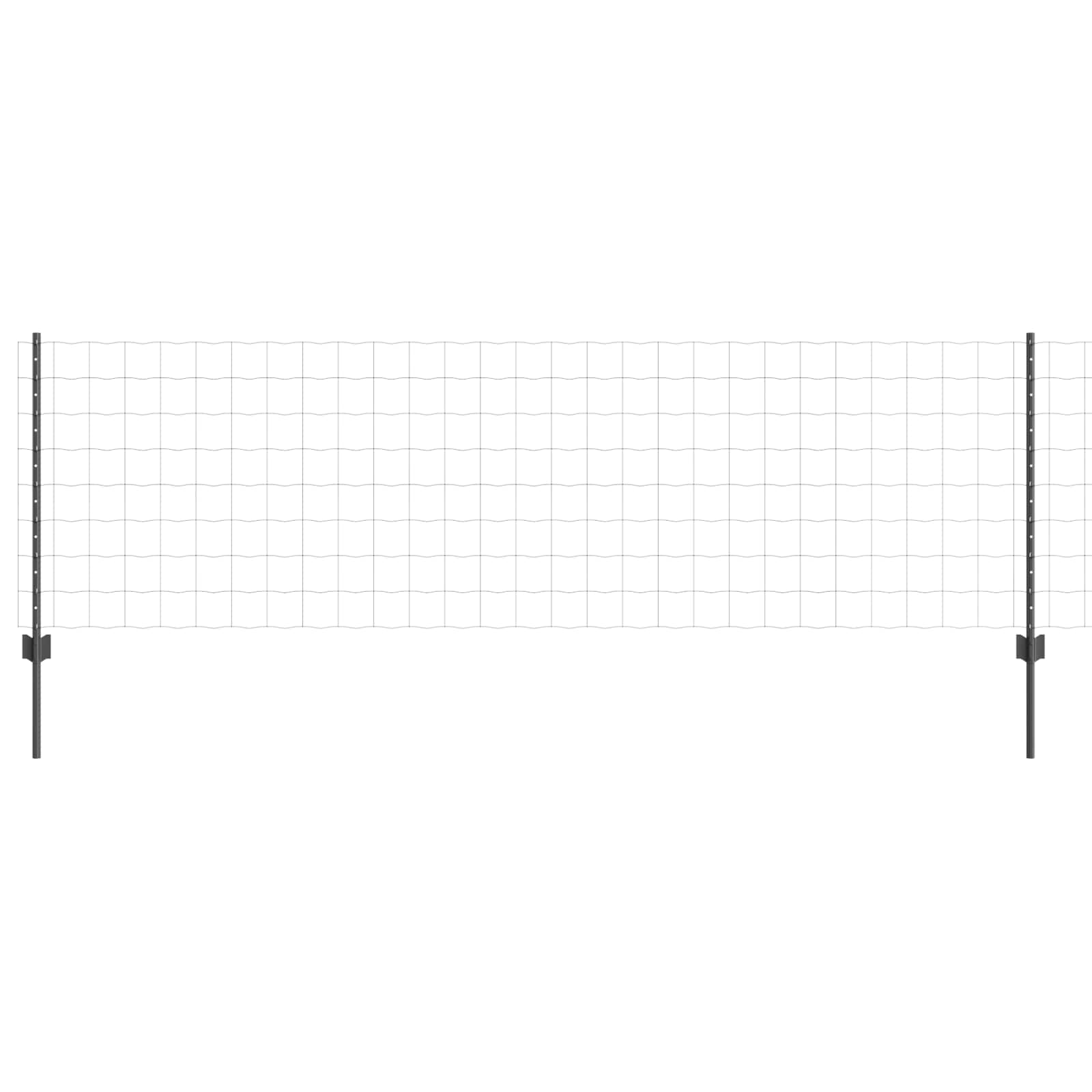 Žogs ar stabiem Pelēks 0,8 x 10 m Tērauds
