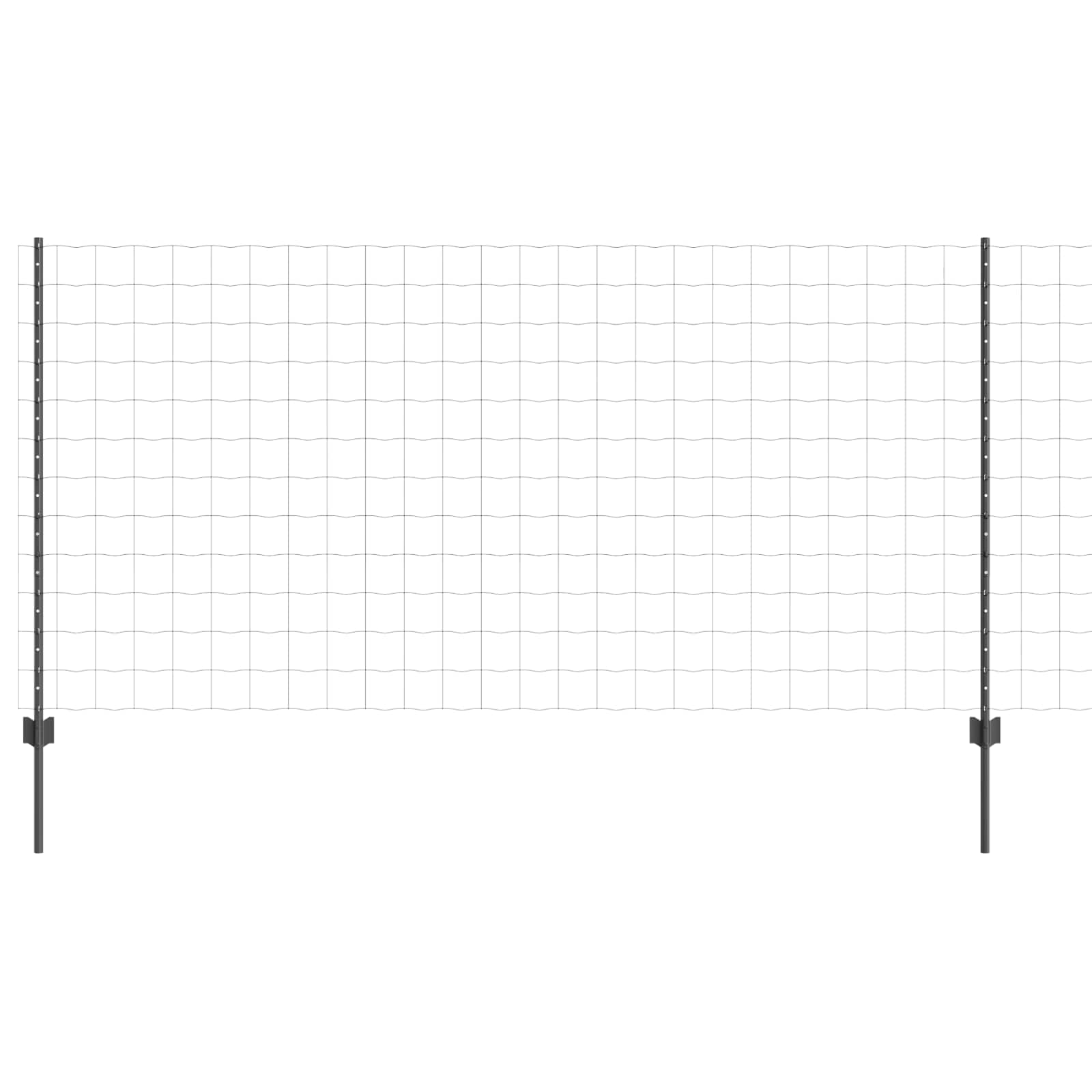 Euro tvoros su stulpu 10 x 1,2 m PVC dengtas plienas Pilka