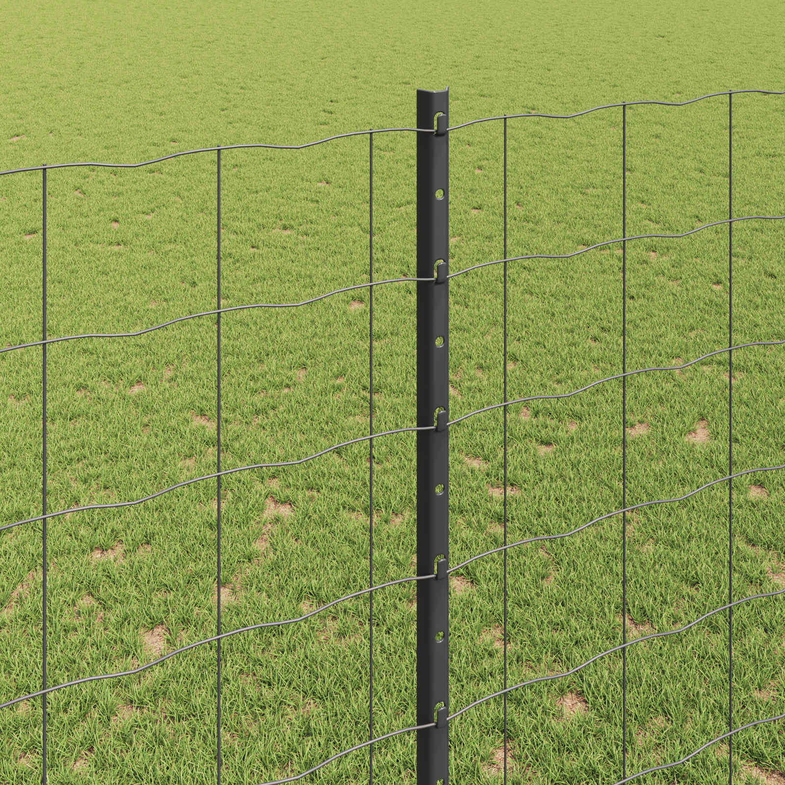 Žoga ar stabiem, pelēka, 1,5 x 10 m, tērauds