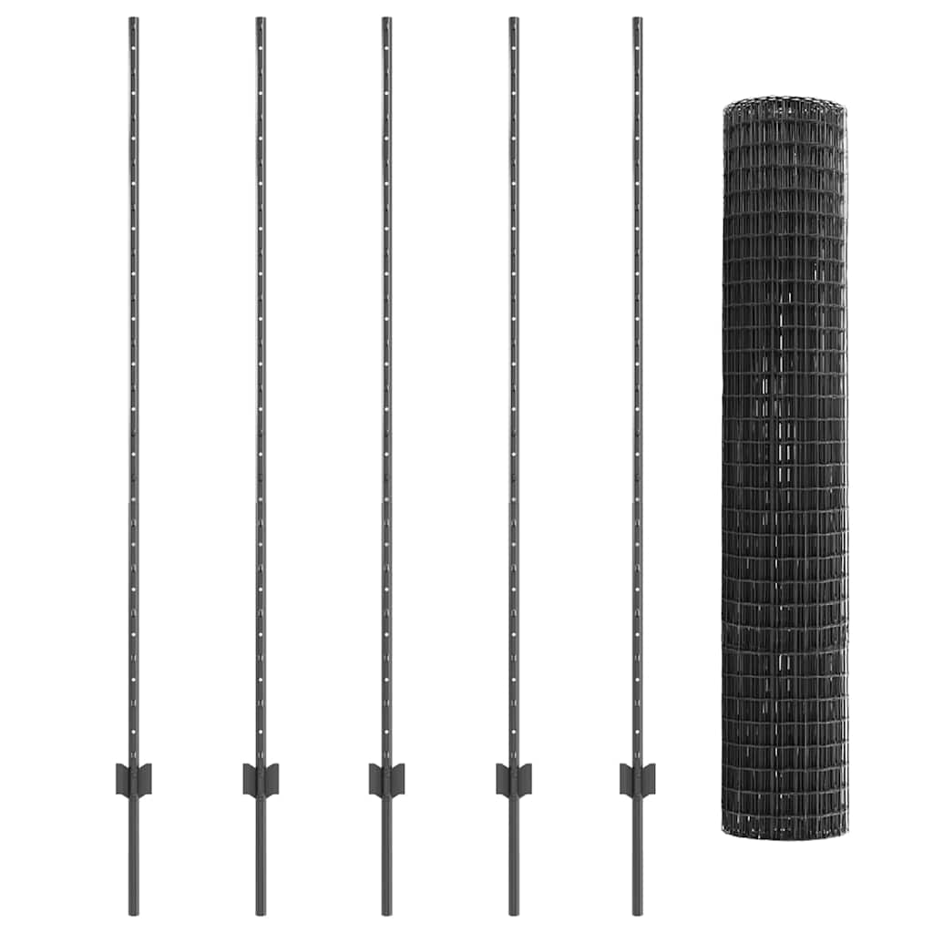 Tvora su stulpais Pilka 1.6 x 10 m Plienas