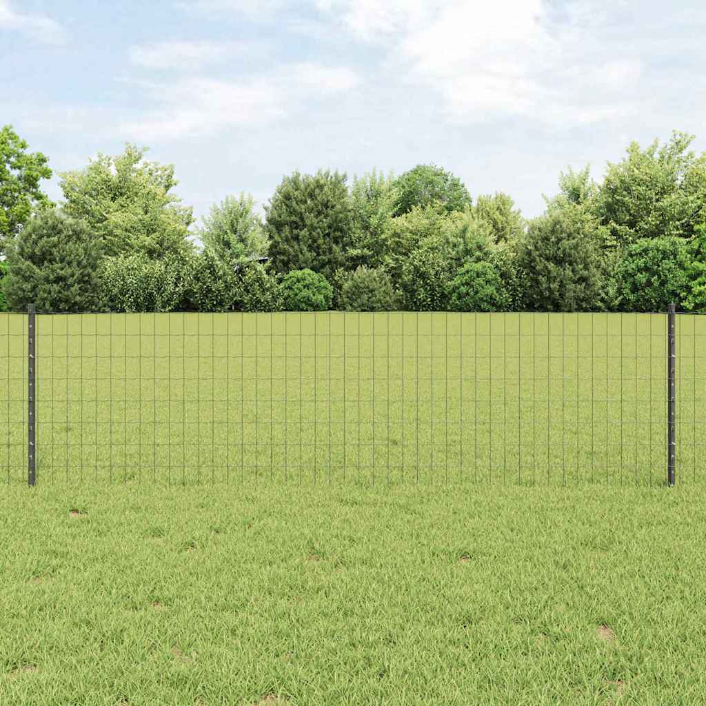 Tvora su stulpais Pilka 0,6 x 25 m Plienas ir PVC