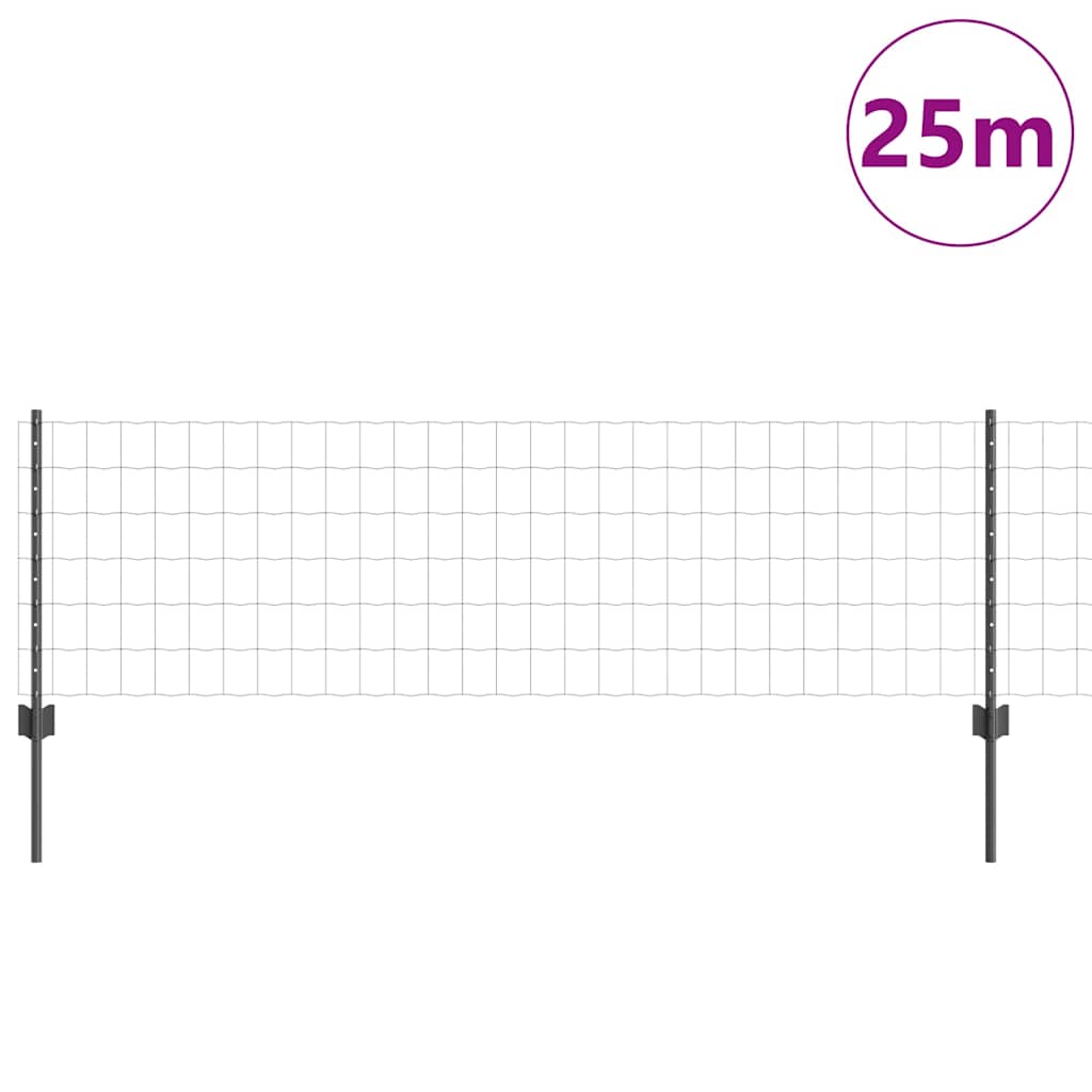 Tvora su stulpais Pilka 0,6 x 25 m Plienas ir PVC