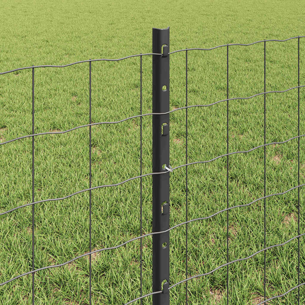 Tvora su stulpais Pilka 0,6 x 25 m Plienas ir PVC